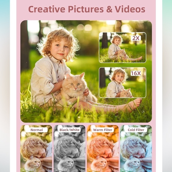 Digital Camera, FHD 1080P Camera with 16X Zoom Anti Shake like-new - Picture 2 of 6